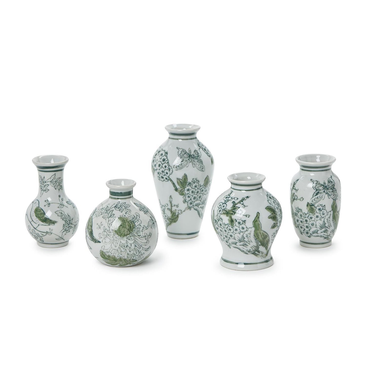 Hand-Painted Porcelain Chinoiserie Vases