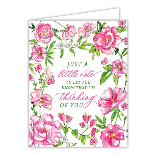 "Just a Little Note to Let You Know..." Camilias Greeting Card