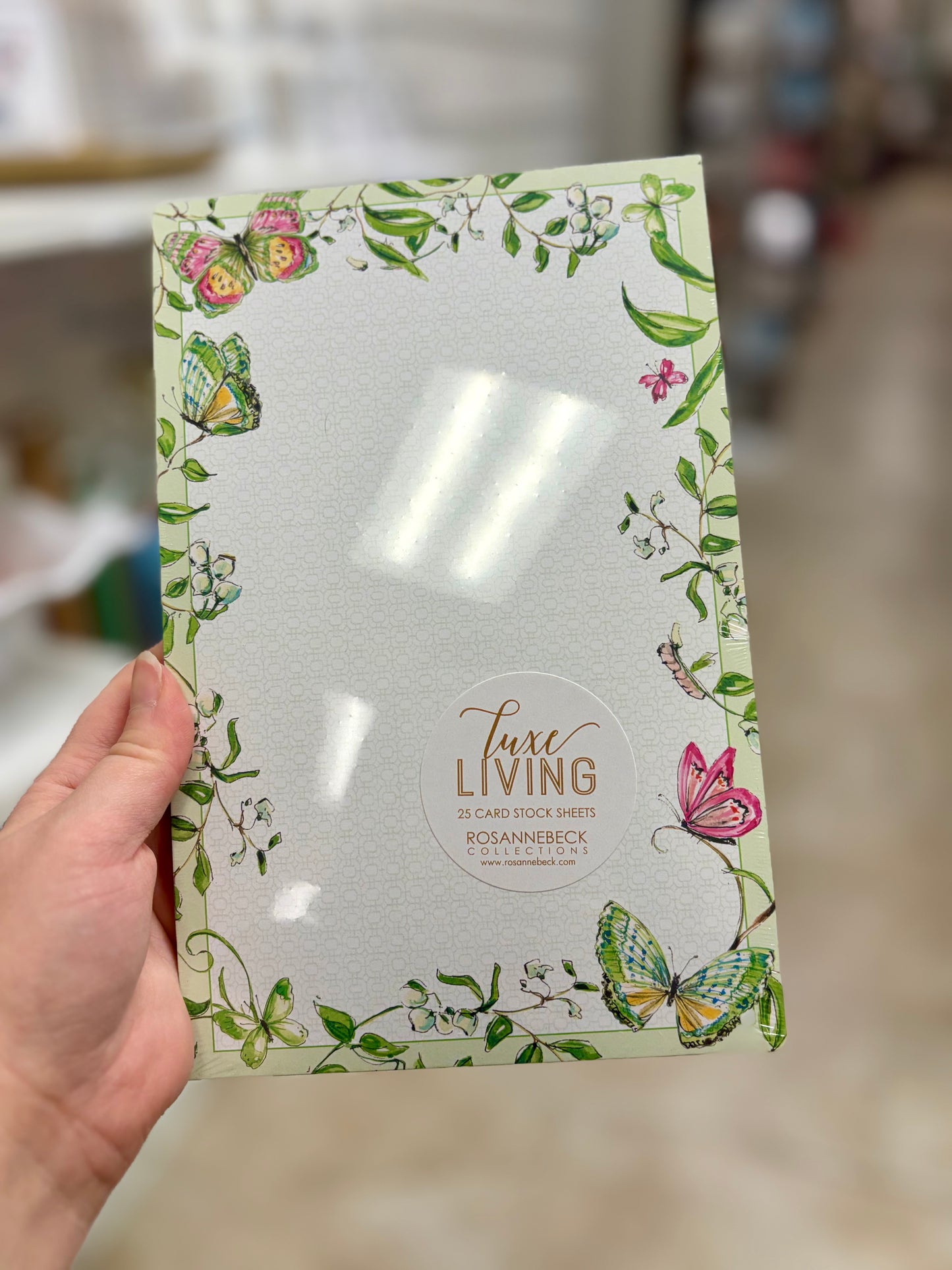 Butterfly and Vines Luxe, Large Notepad