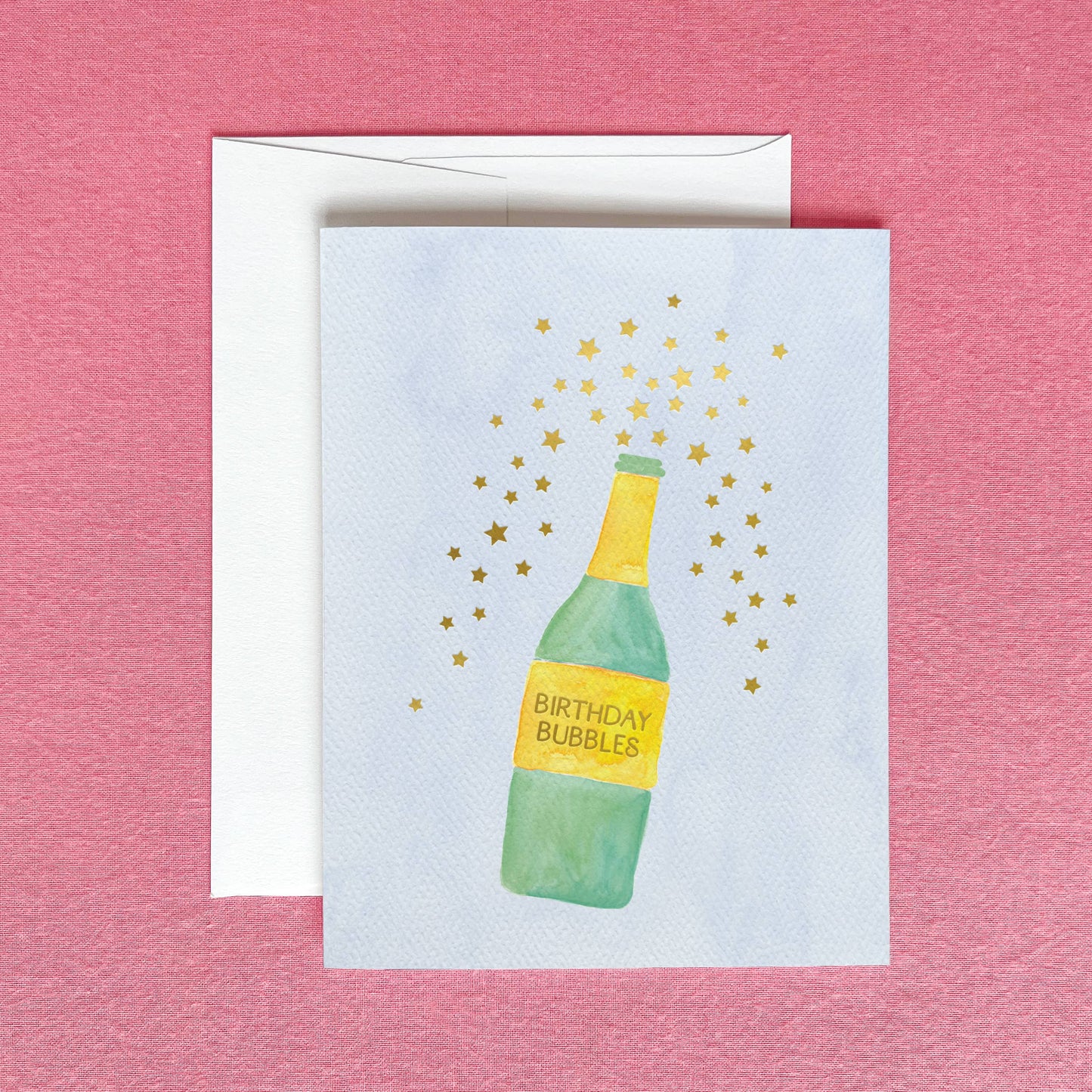 Birthday Bubbles Greeting Card | Champagne Birthday Card