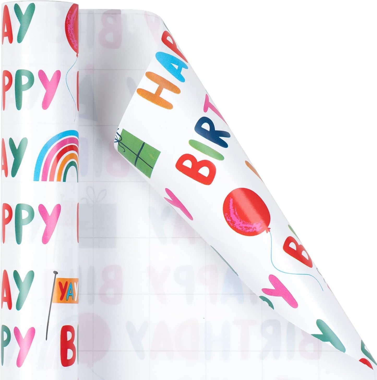 Colorful Birthday Wrapping Paper Roll