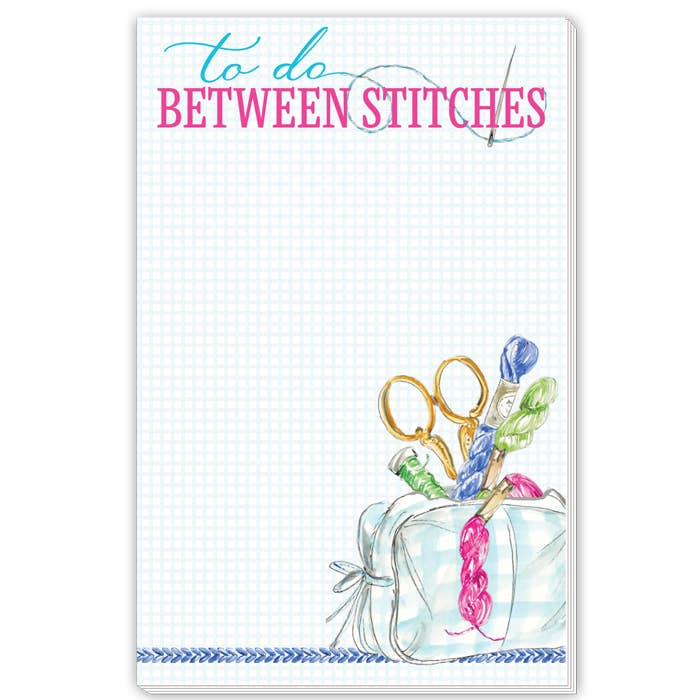 "To Do Between Stitches" Needlepoint Large Notepad