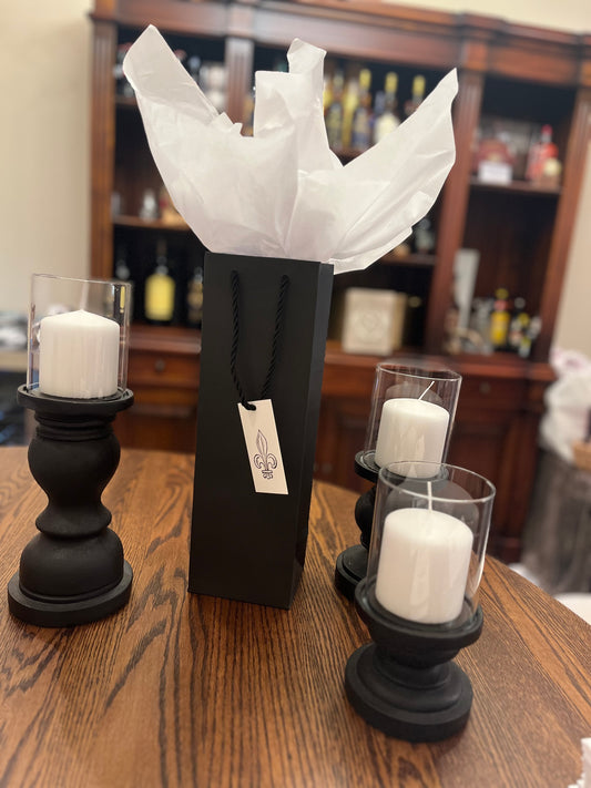Fleur de Lis Wine Bag Set