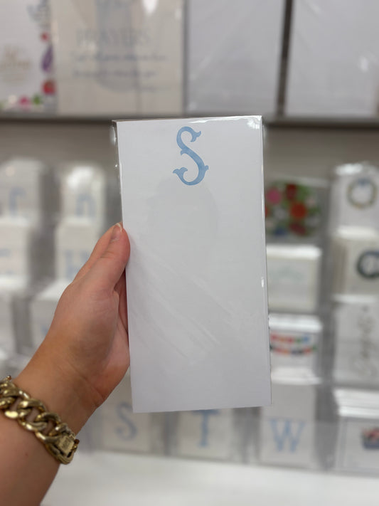 “S” Initial Notepad