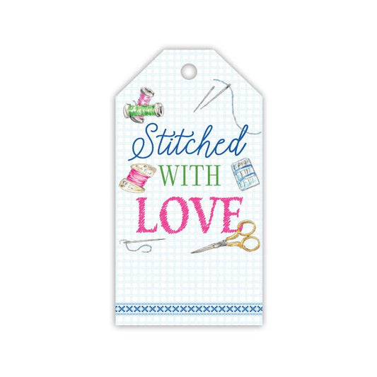 Stitched with Love Needlepoint Icons Gift Tag