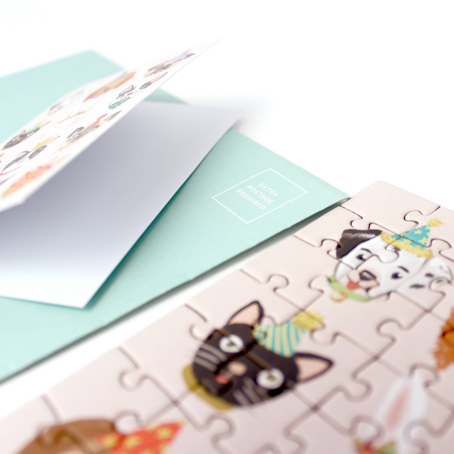 Puzzle Greeting Card - Party Animals