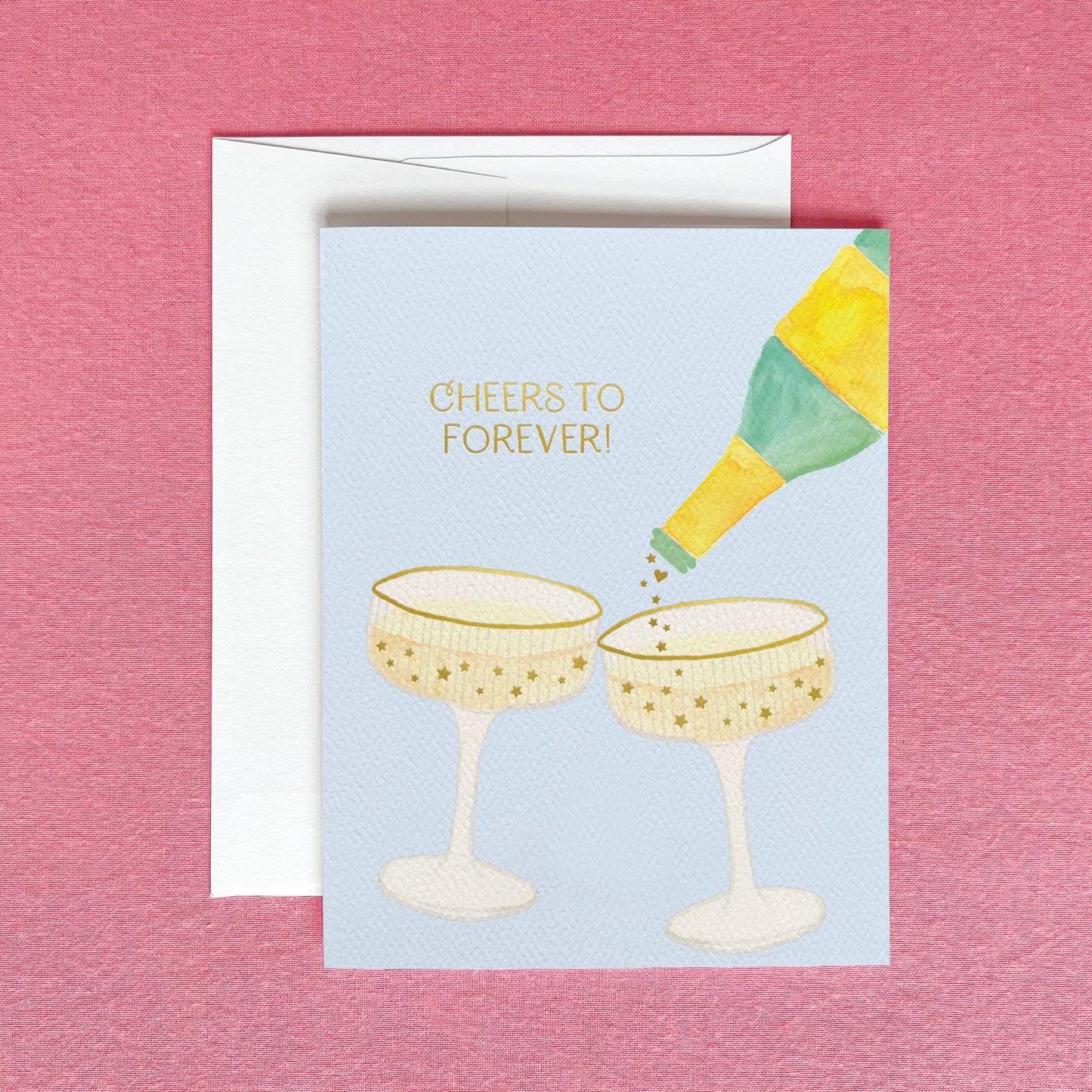 Champagne Wedding Greeting Card | Cheers to Forever Card