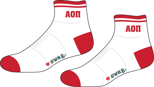 Alpha Omicron Pi Quarter Socks