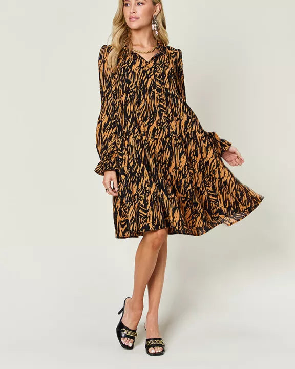 Caramel & Black Tiger Dress