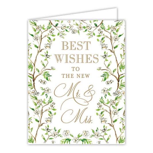 "Best Wishes to the new Mr. and Mrs." Dogwood Blossoms Greeting Card
