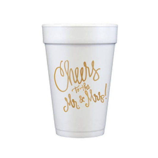 Cheers to the Mr. & Mrs. | Foam Cups