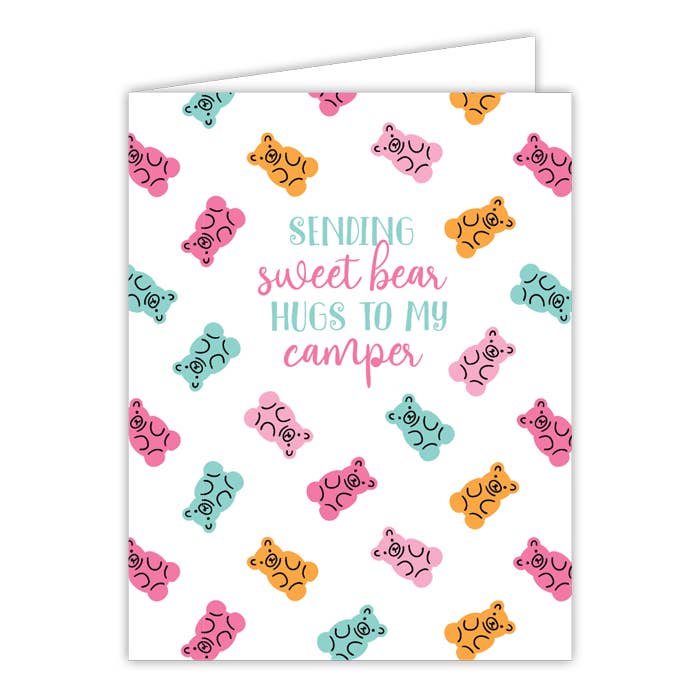"Sending Sweet Bear Hugs To My Camper" Greeting Card