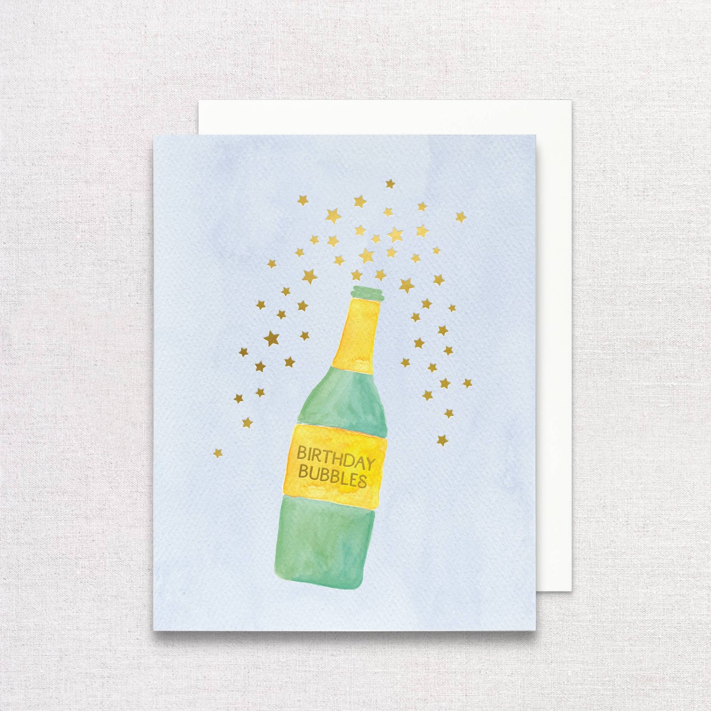 Birthday Bubbles Greeting Card | Champagne Birthday Card