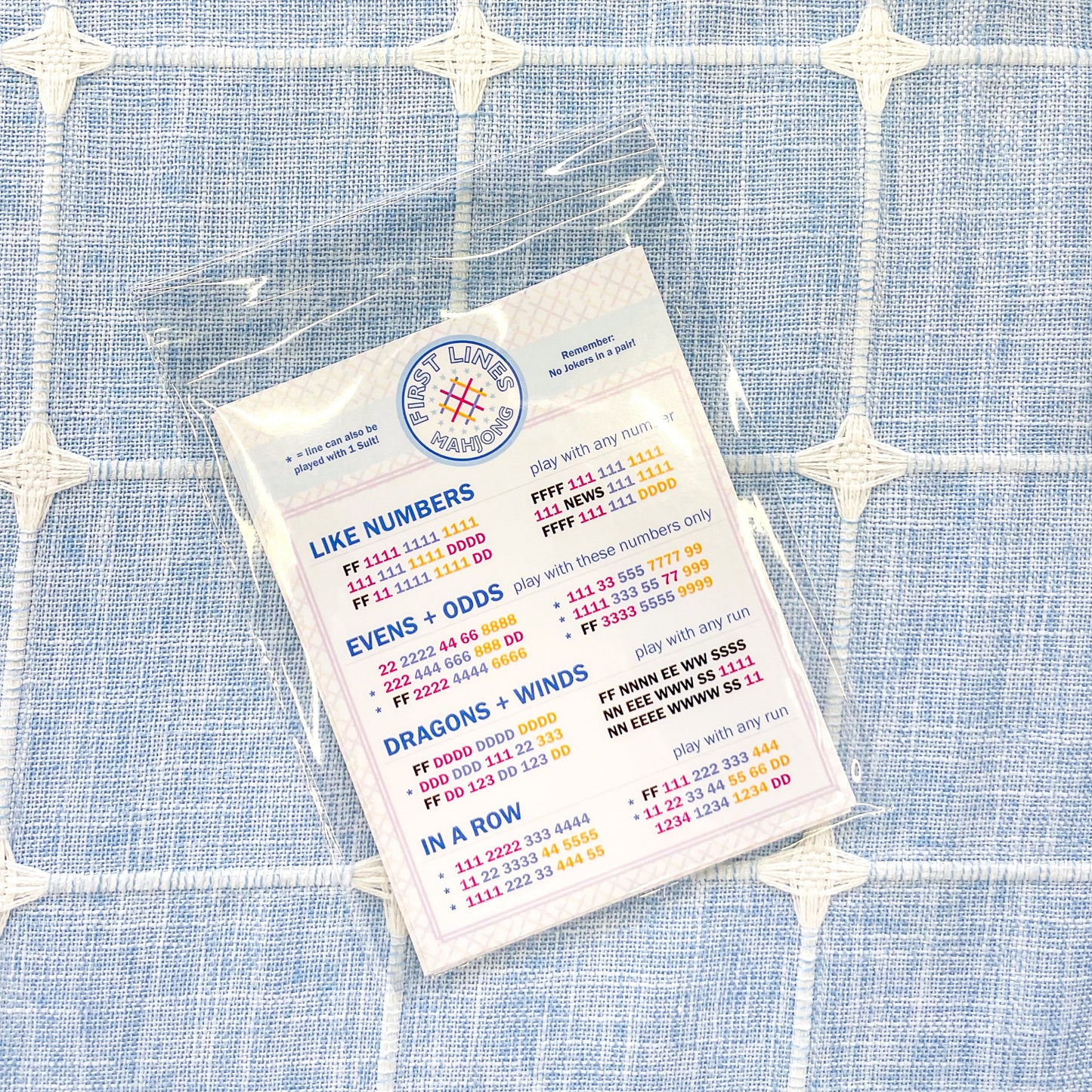 First Lines Mahjong Line Cards