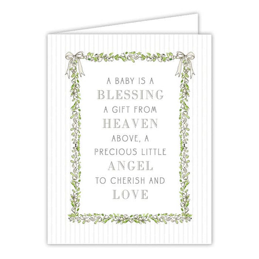 A Baby is a Blessing a Gift from Heaven Greeting Card