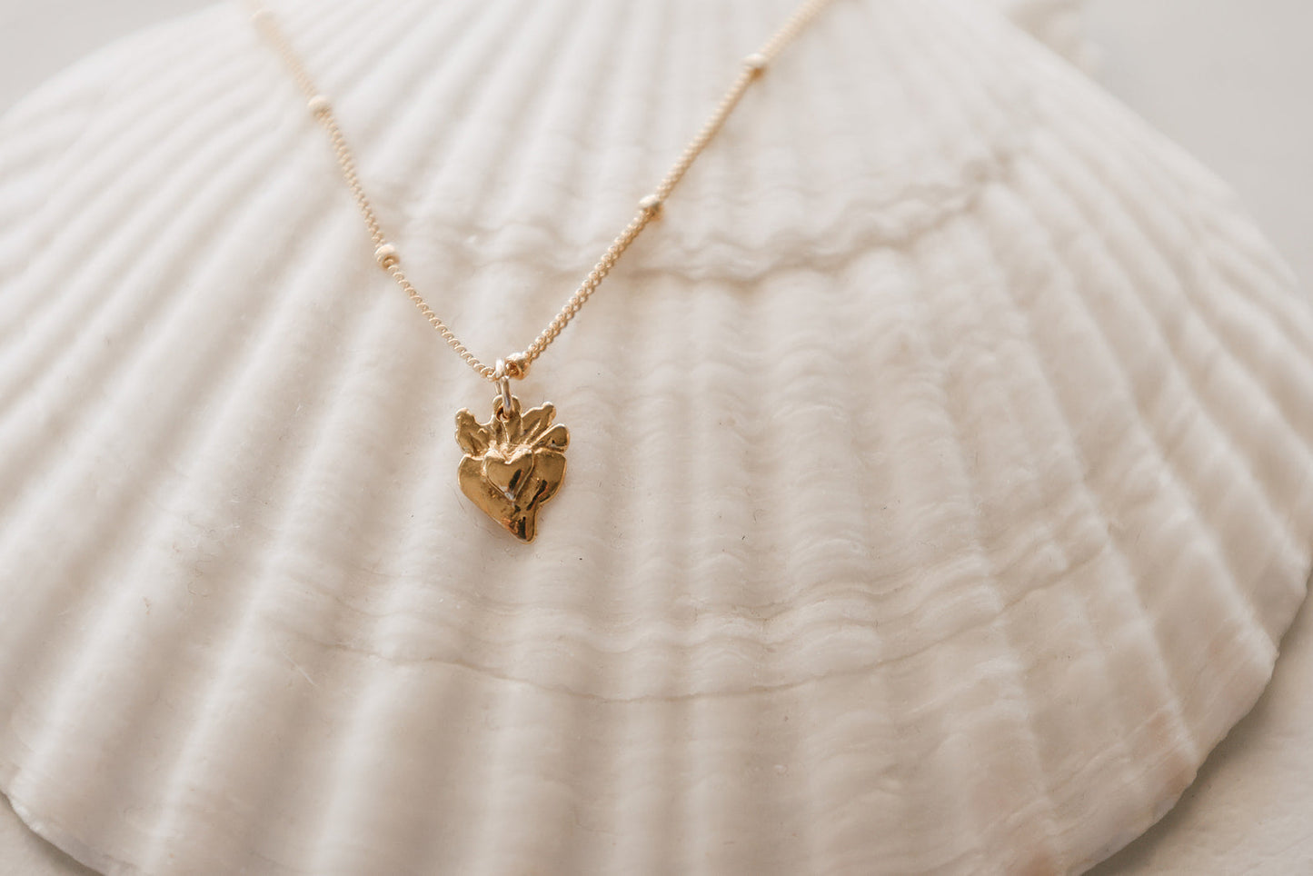 Tiny Sacred Heart Necklace