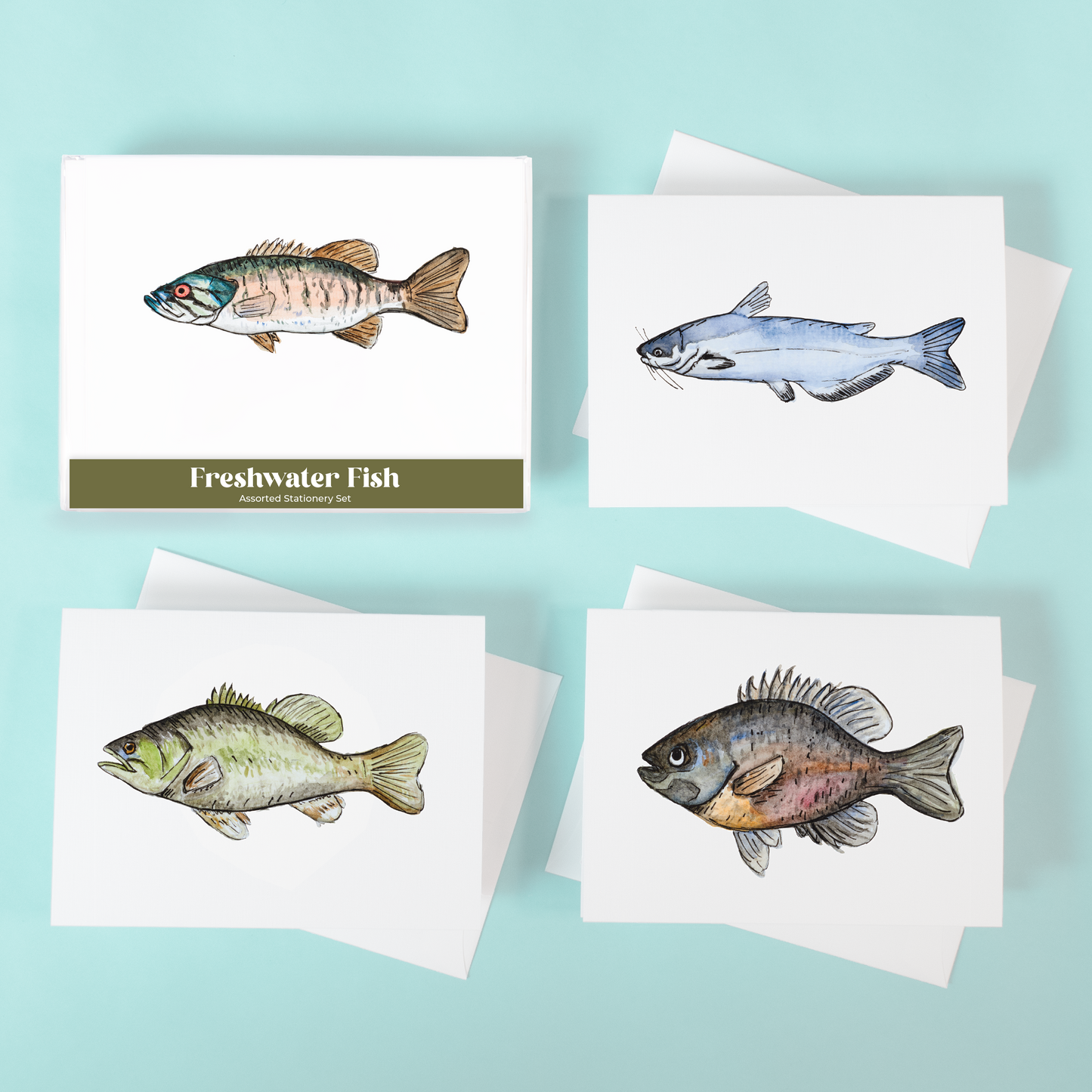 Freshwater Fish Stationery Set