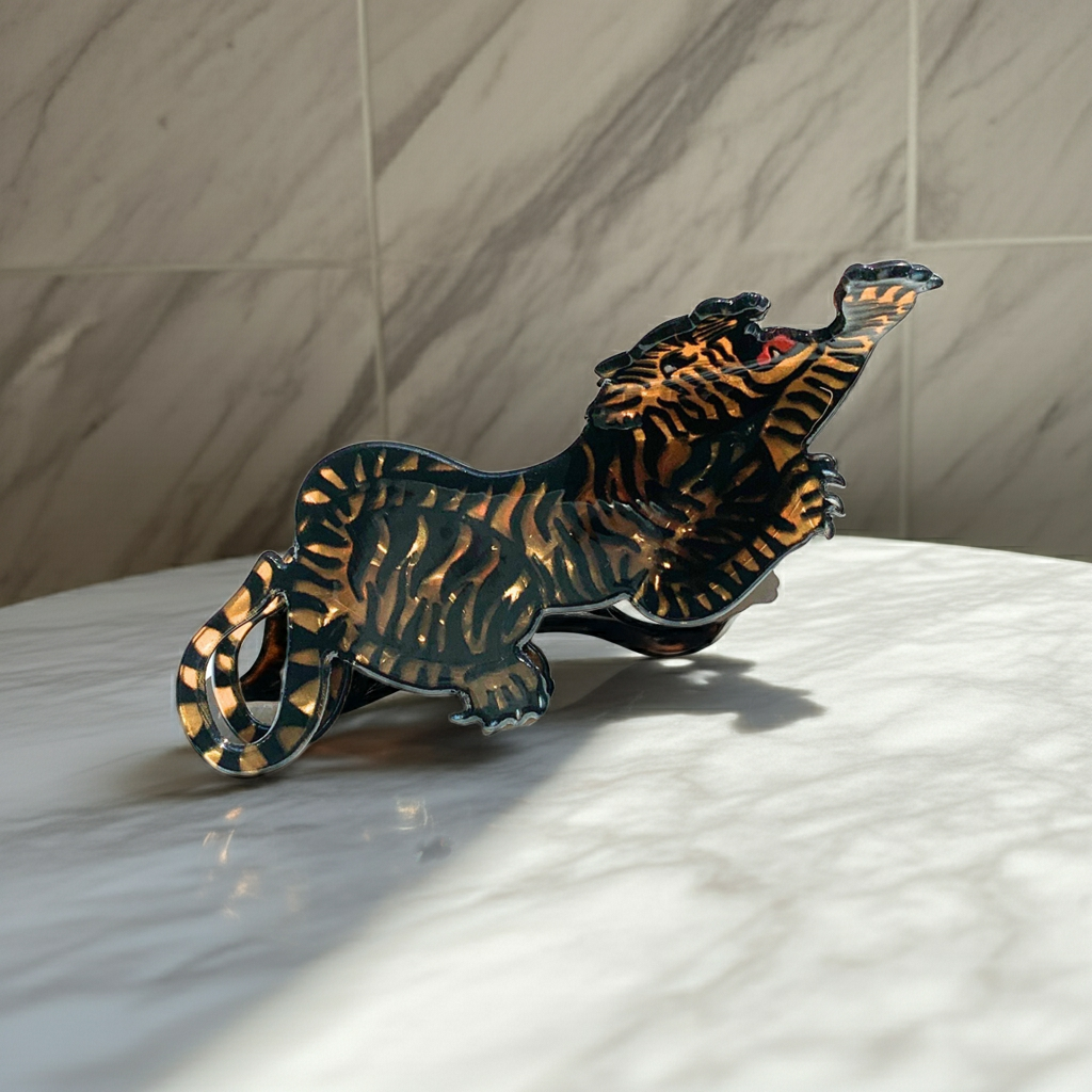 Knock Em Dead Tiger Gift Box | Hair Claw and Socks Giftable Bundle