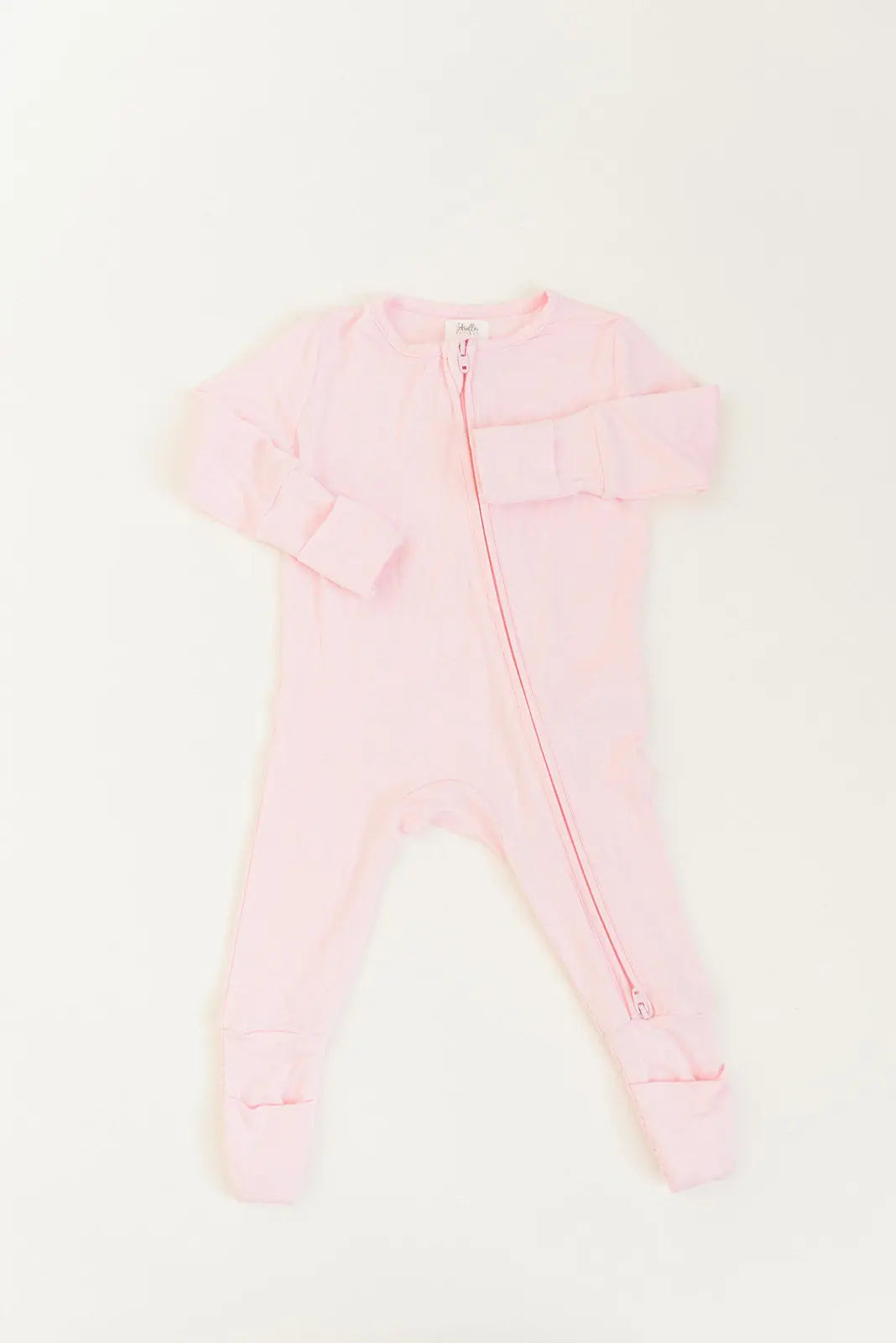 Bamboo Baby Clothes - Convertible Jumpsuit 0-3 Months - Baby Pink