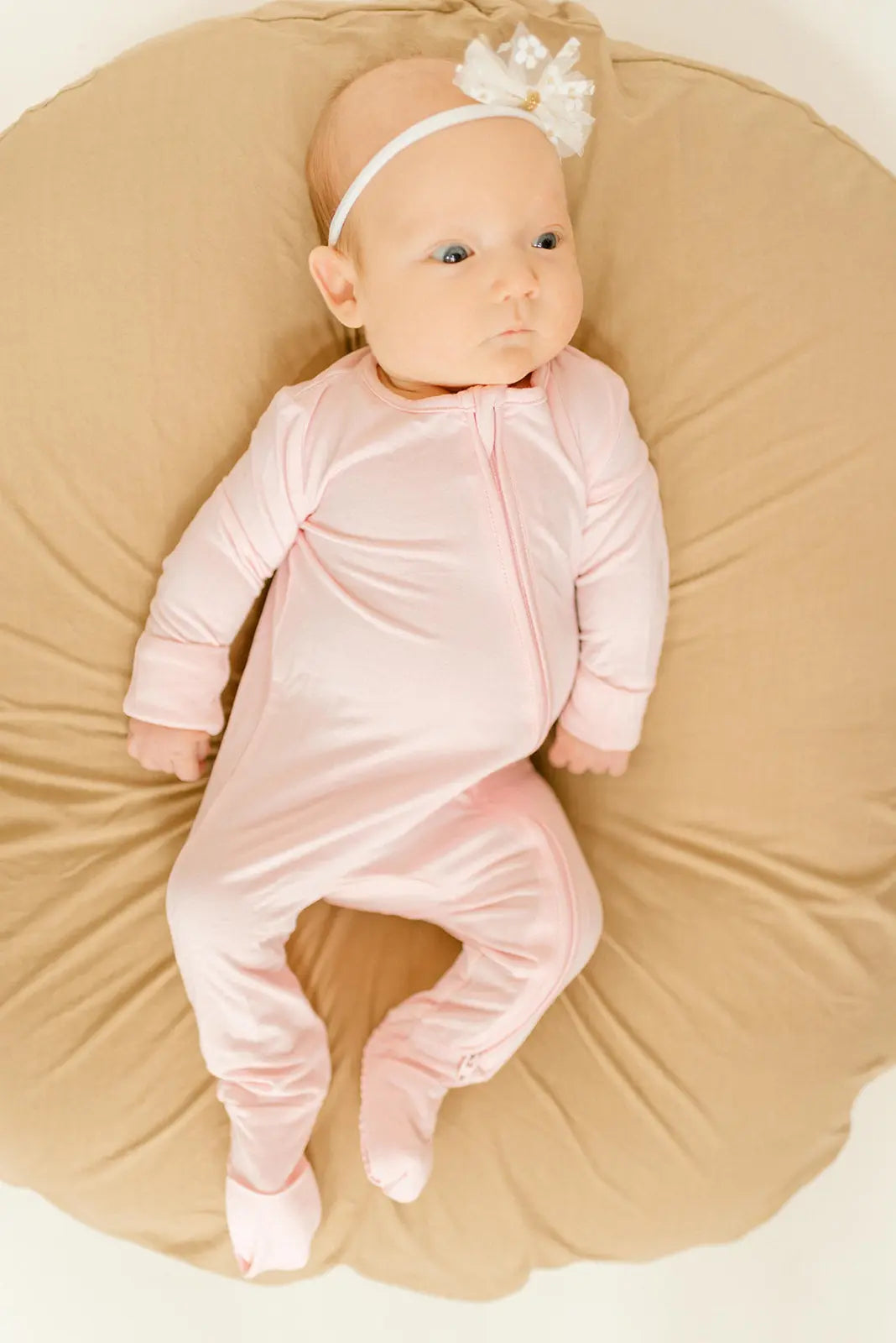 Bamboo Baby Clothes - Convertible Jumpsuit 0-3 Months - Baby Pink