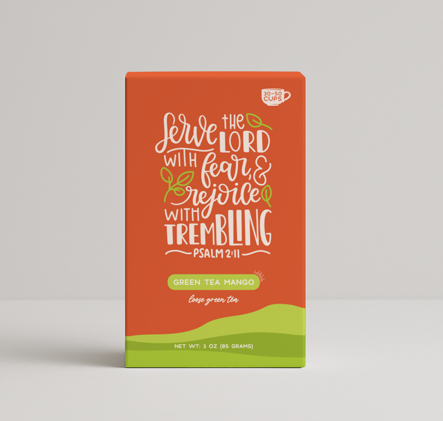 Bible Verse Tea "Serve The Lord" Green Tea With Mango