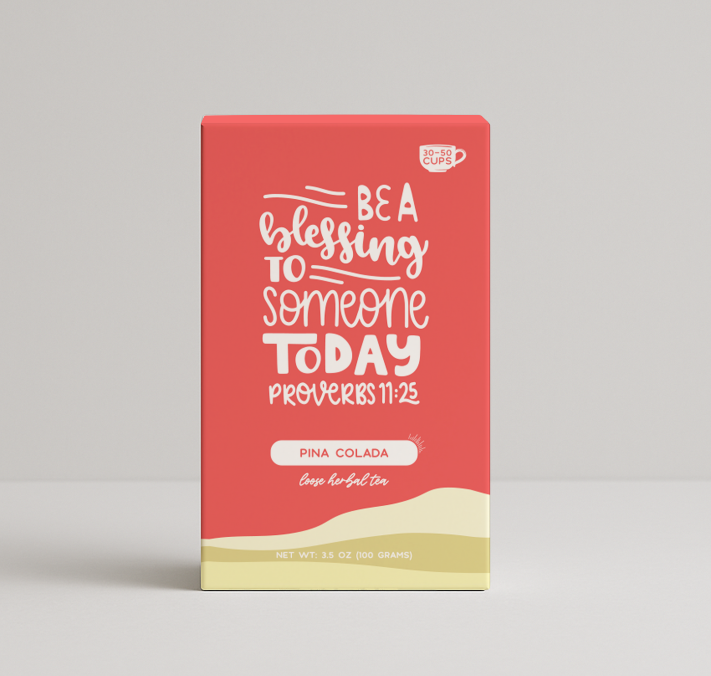 Bible Verse Tea "Be A Blessing" Pina Colada Herbal Tea