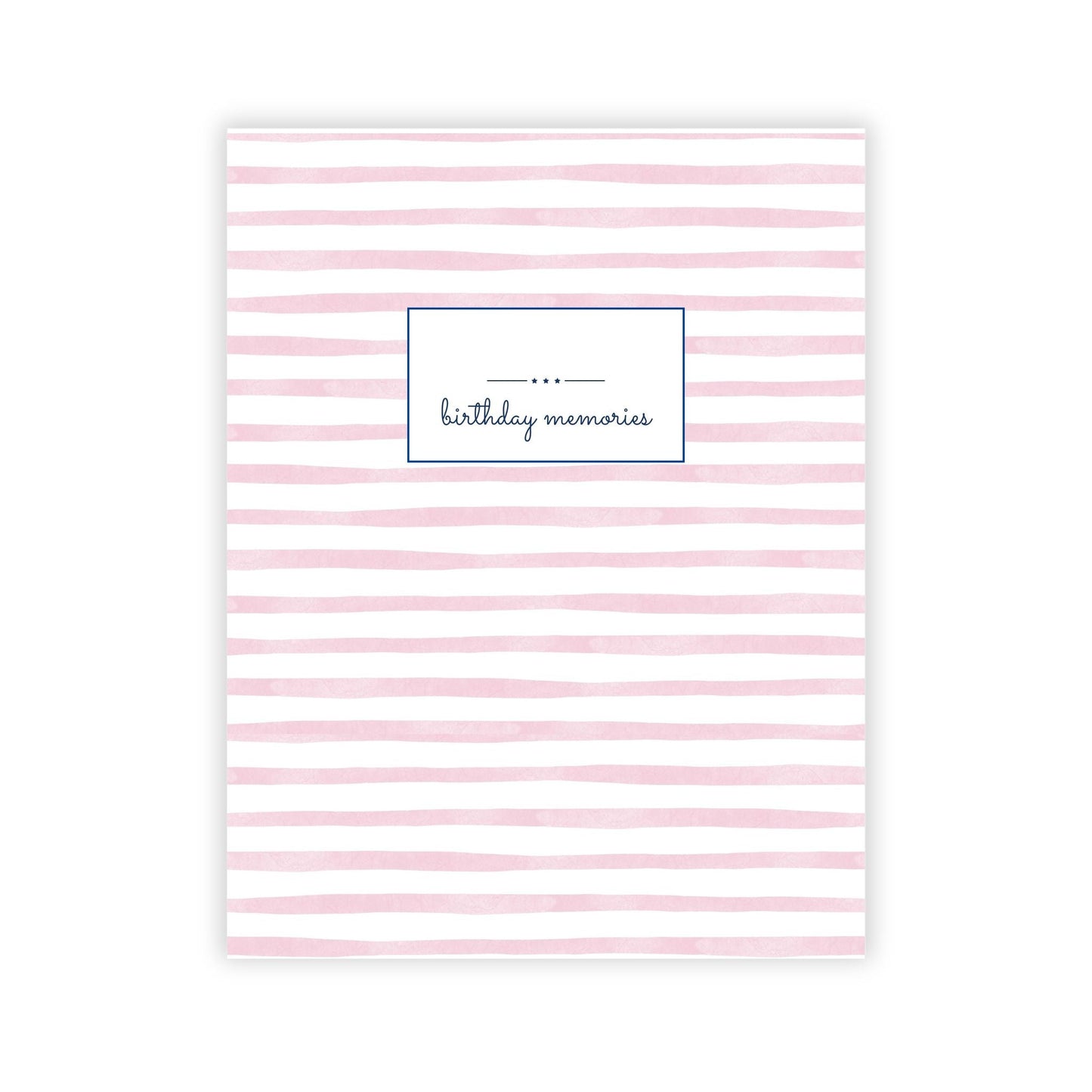 Birthday Memory Book- Blush Stripes
