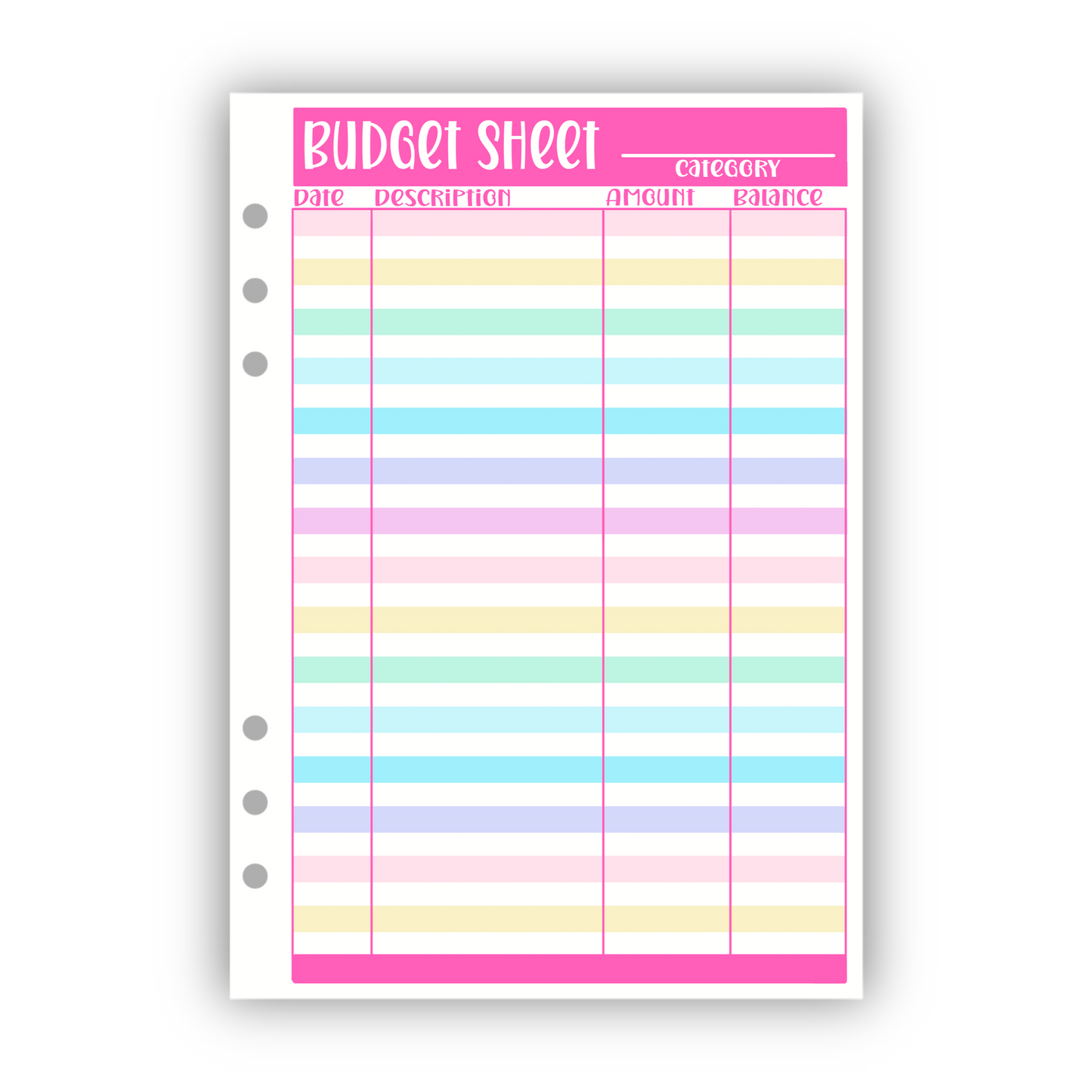 Self Care Budget Binder Kit