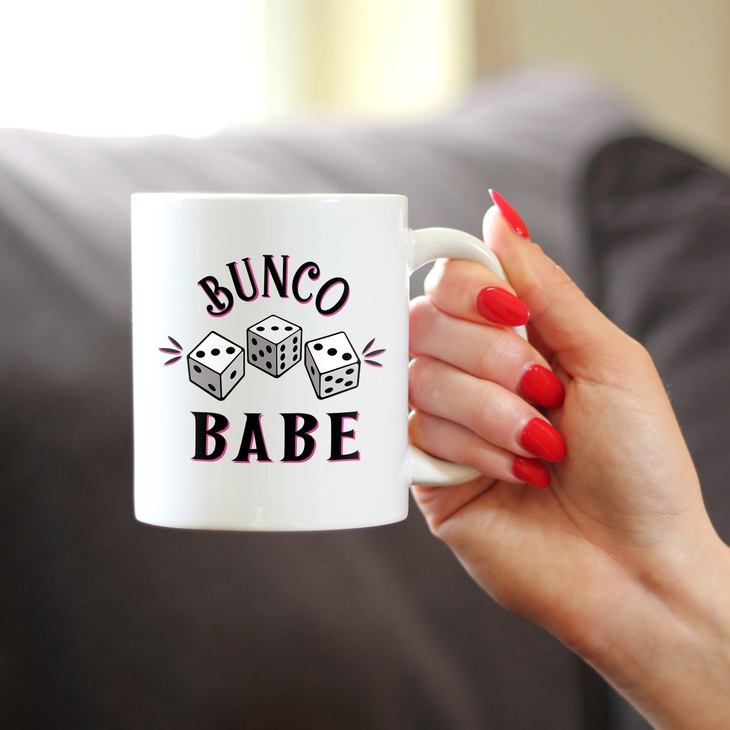 Bunco Babe Coffee Mug - Bunco Decor and Bunco Gifts for Women