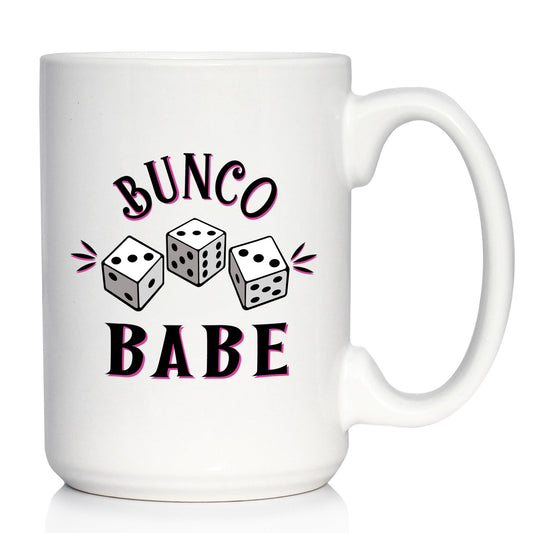 Bunco Babe Coffee Mug - Bunco Decor and Bunco Gifts for Women