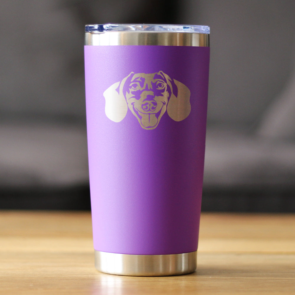 Dachshund Face - 20 oz Coffee Tumbler