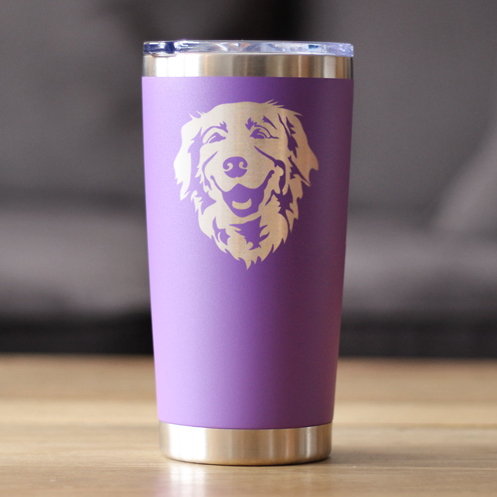 NEW Golden Retriever Face - 20oz Coffee Tumbler