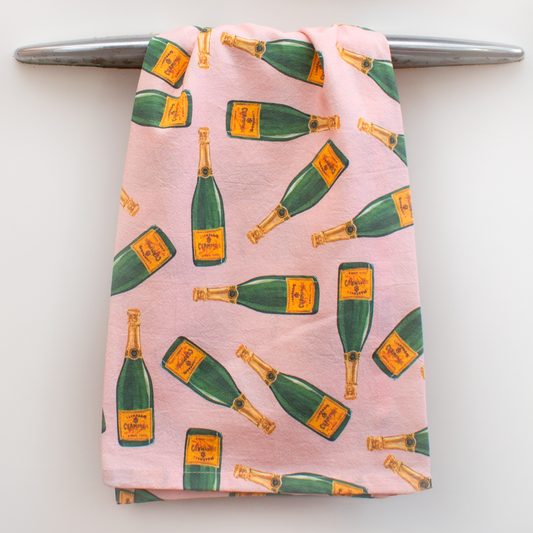 Champagne Bottles Tea Towel