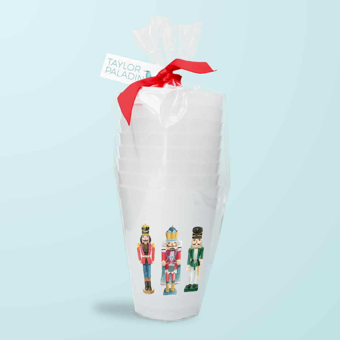 Nutcracker Drummers Frosted Cups