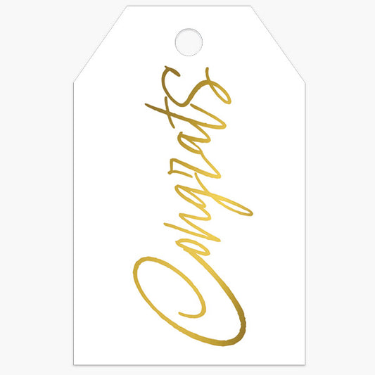 Congrats Gold Hang Tags