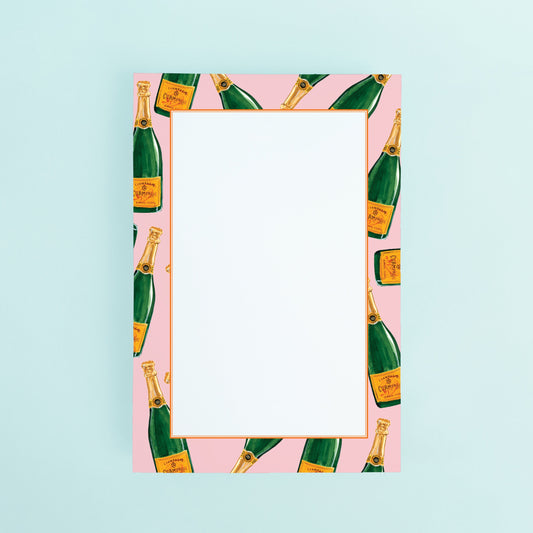 Champagne Bottles - Pink Notepad
