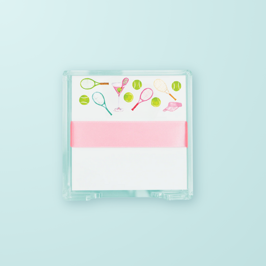 Tennis & Cocktails Pattern Desk Set