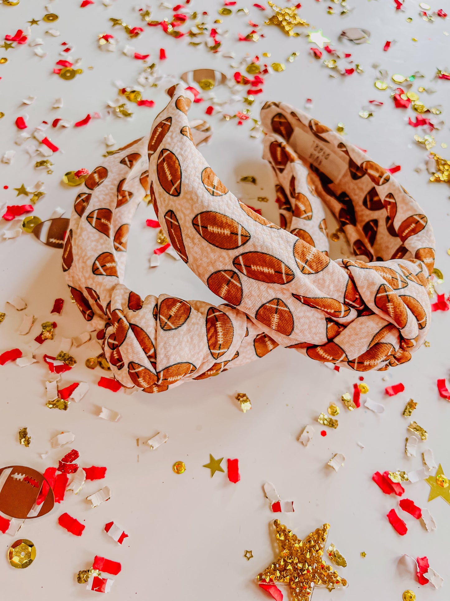 Football Neutral Leopard Knotted Headband R2S