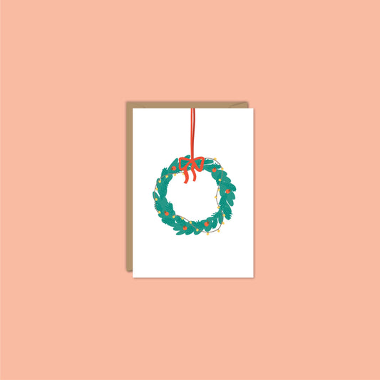 CHRISTMAS WREATH MINI ENCLOSURE CARD