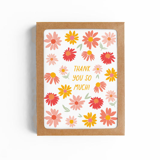 SUMMER GARDEN THANK YOU CARD-BOXED SET OF 8