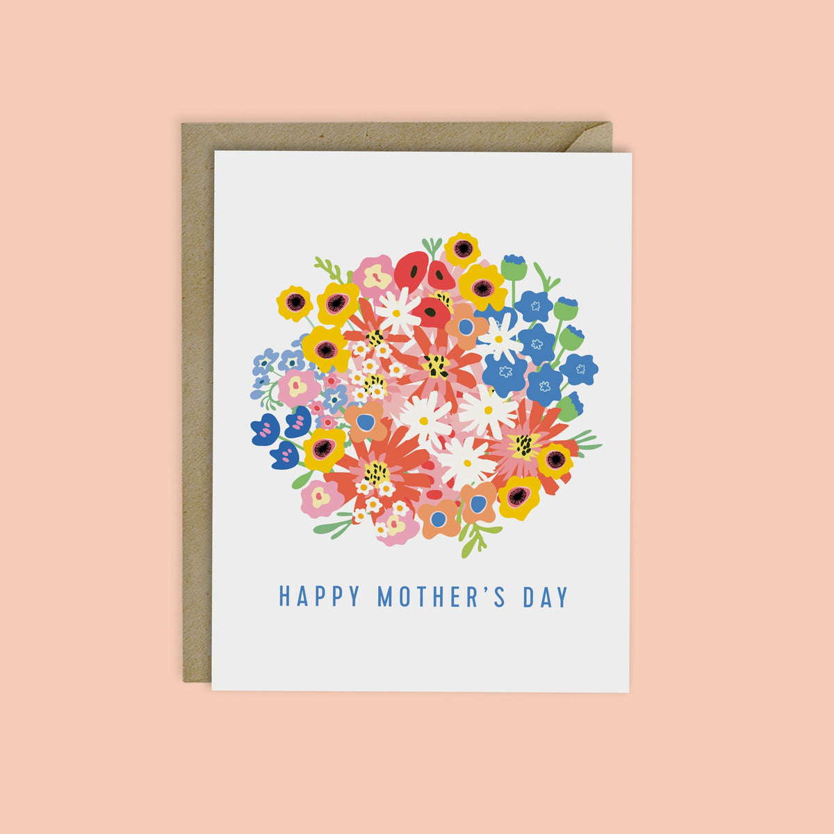 HAPPY MOTHERS DAY CARD - Wild Flower Bouquet – A Little Happy