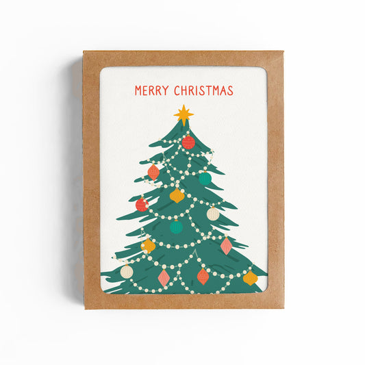 Christmas Tree Merry Christmas Card-Boxed Set of 8