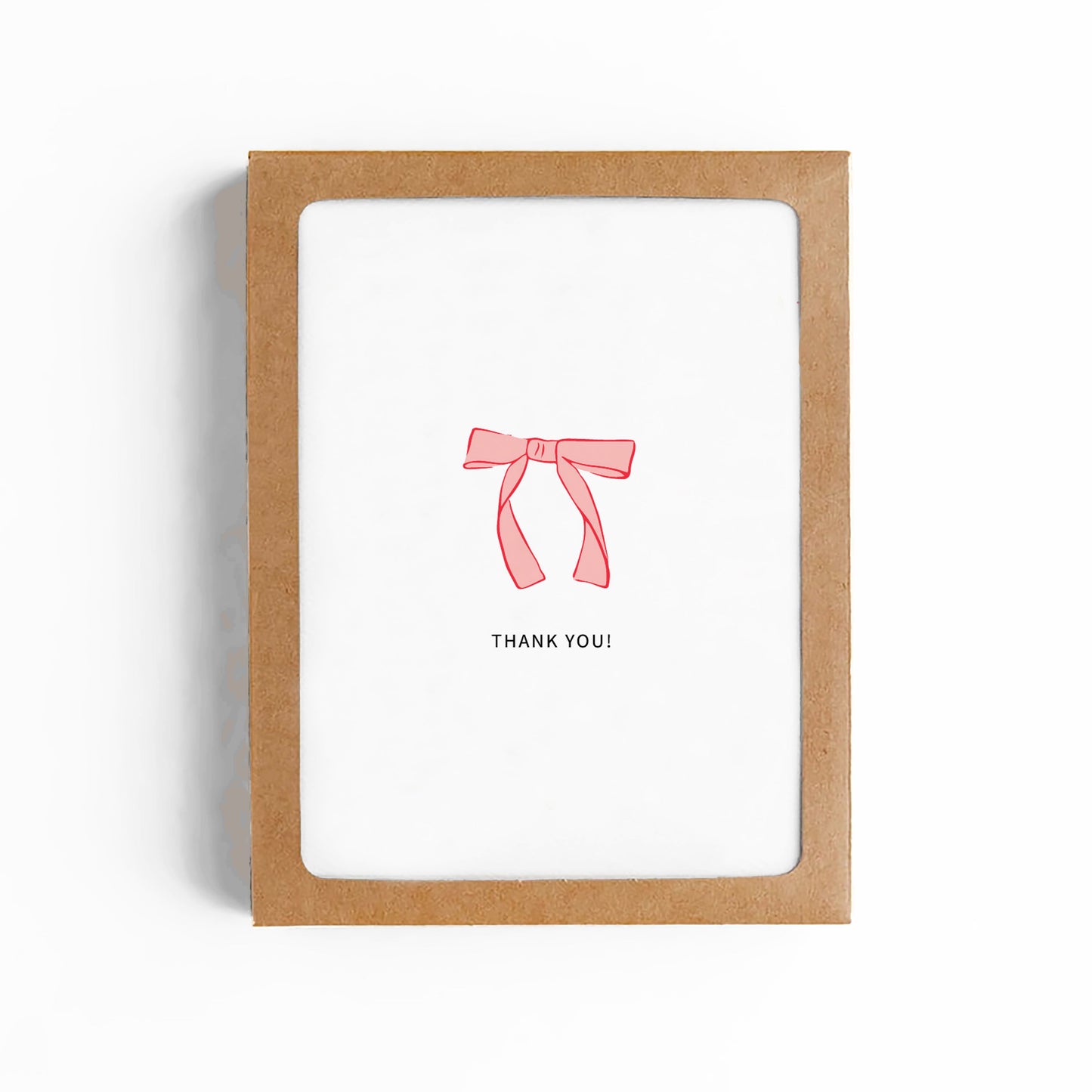 BLUSH BOW THANK YOU CARD-BOXED SET OF 8