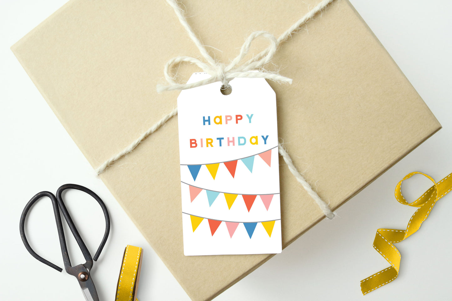 BIRTHDAY BANNERS Gift Tags, Set of 10