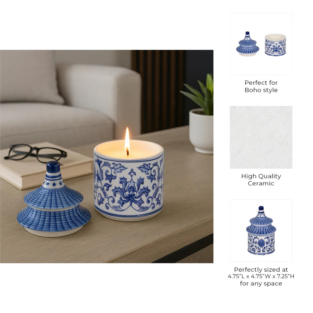 Chinoiserie Pagoda Candle