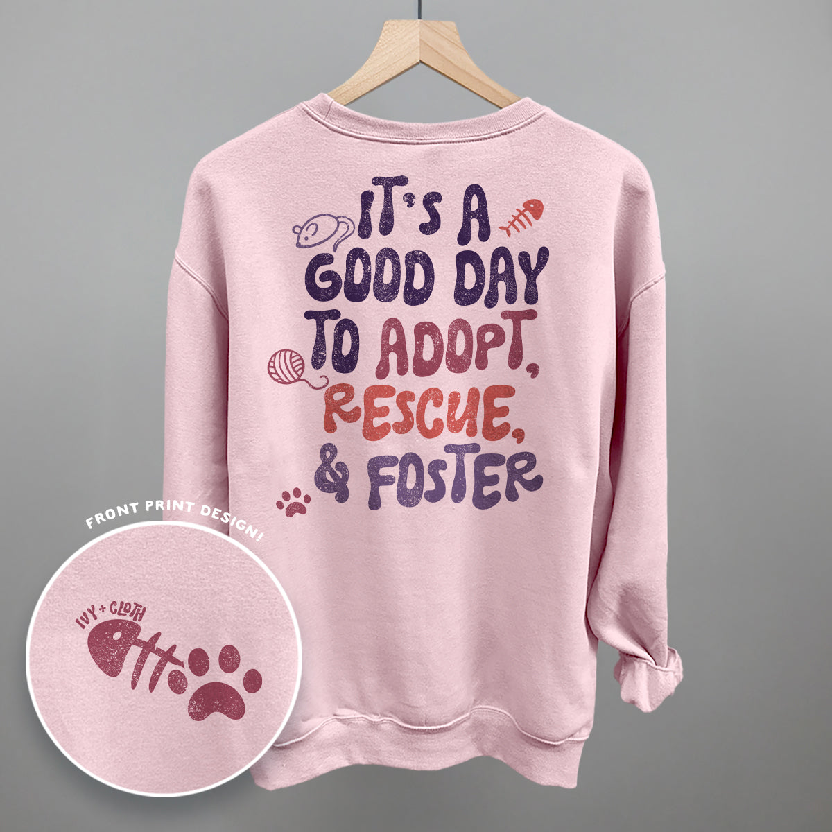 Adopt, Rescue, & Foster Cat (Back Print)