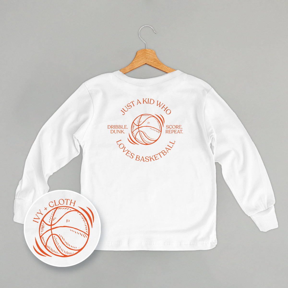 Just A Kid Who Loves Basketball (Kids Back Print)