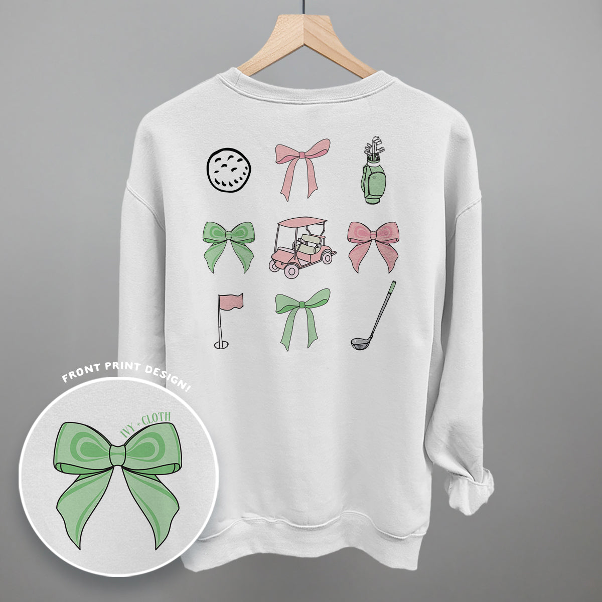 Pink & Green Golf Doodles (Back Print)