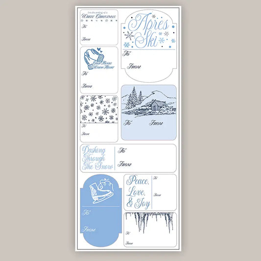 Apres Ski Holiday Tags (Sticker Sheet)