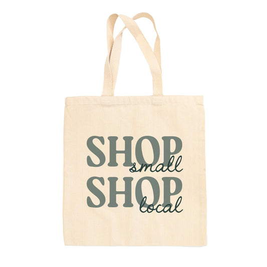 Shop Small Shop Local Blue Tote Bag